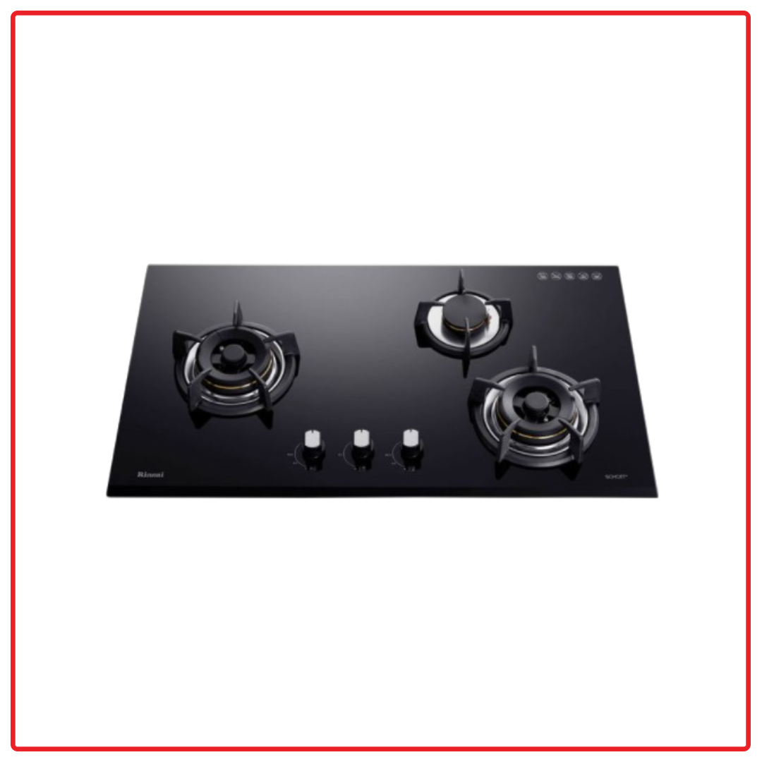 Rinnai Hyper 3 Burner Built in Gas Hob Glass RB93UG ESH Online ESH Electrical