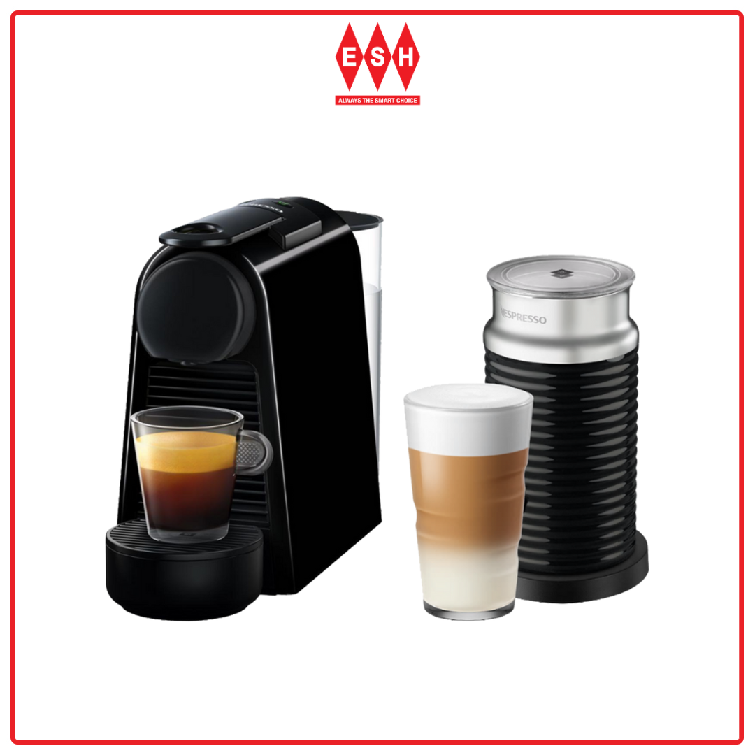 Bundle Deal Nespresso Essenza Mini D30 Piano Black Coffee Machine ESH Electrical