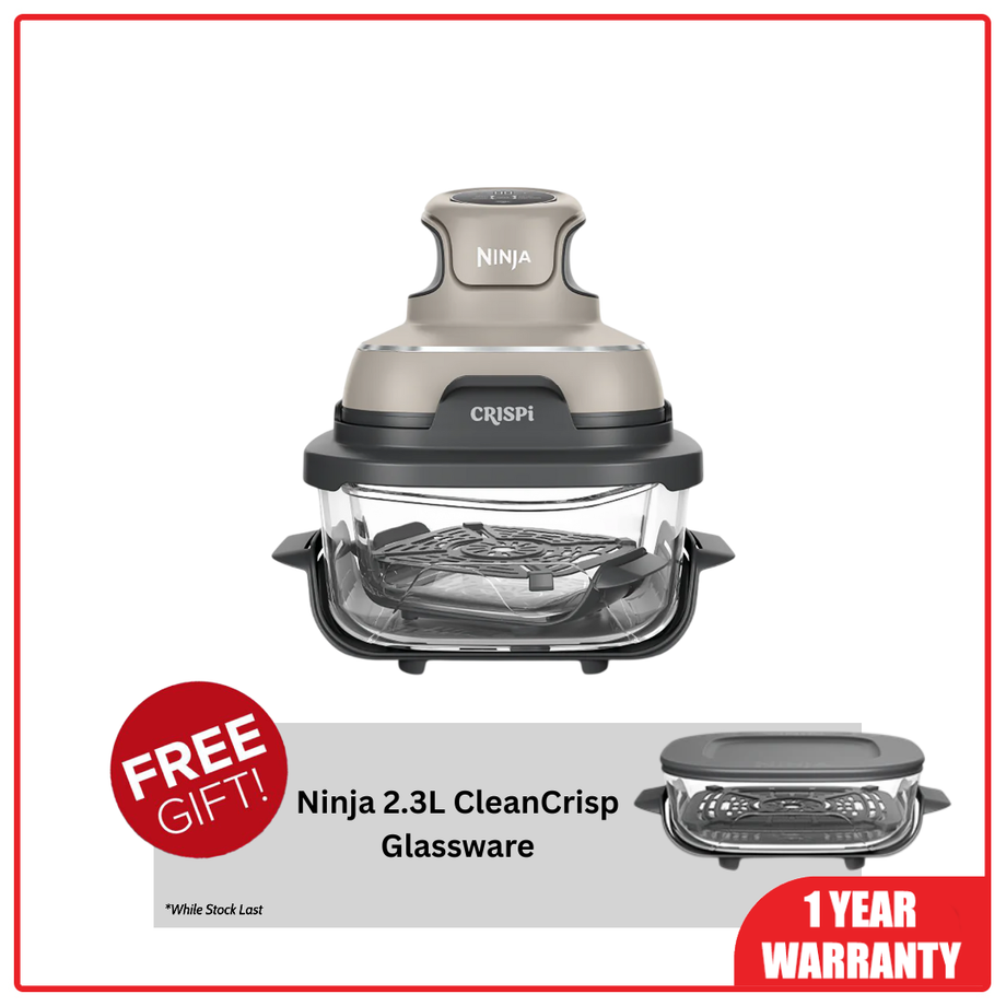 Ninja FN101 (Stone) CRISPi 3.8L / 1.4L 4-in-1 Portable Glass Air