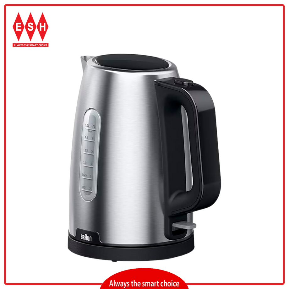Braun WK1500BK 1.7L PurShine Stainless Steel Kettle ESH Electrical