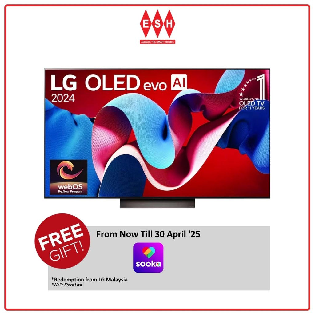 LG 48-83 Inch OLED evo AI C4 4K AI TV (2024) | ESH Online