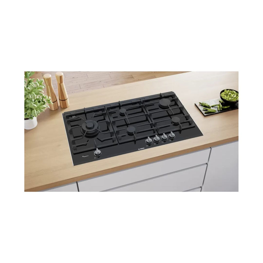 Bosch PRS9A6B70 90cm Series 8 Ceramic Gas Hob (Black) | ESH
