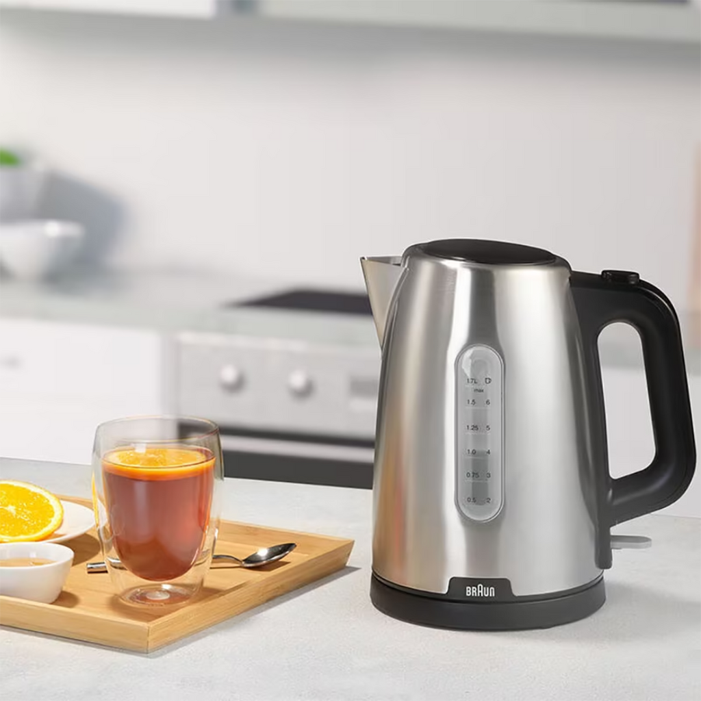 Braun WK1500BK 1.7L PurShine Stainless Steel Kettle ESH
