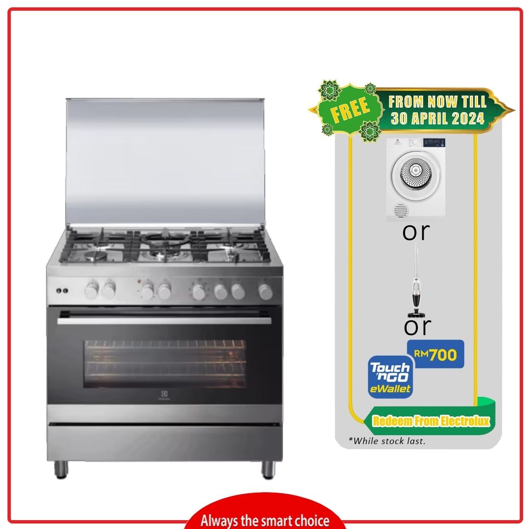 Electrolux 90cm freestanding top oven with induction cooktop