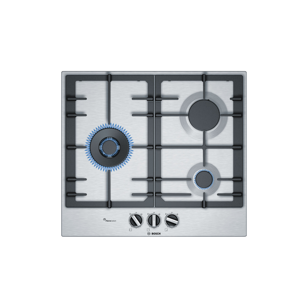 Bosch PCC6A5B90 60cm Built-In FlameSelect Stainless Steel Gas Hob