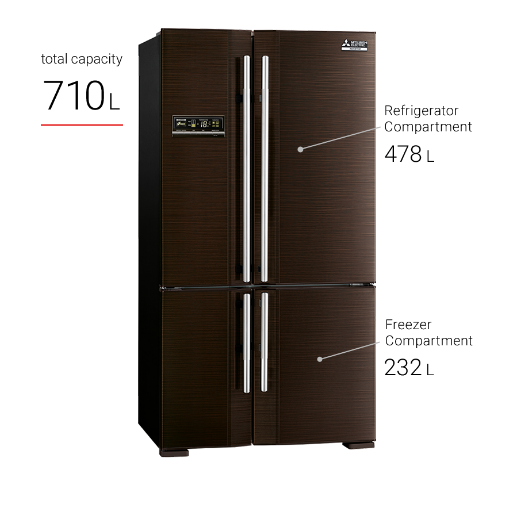 Mitsubishi MRL78EG 710L 4-Door Big French Door Refrigerator | ESH